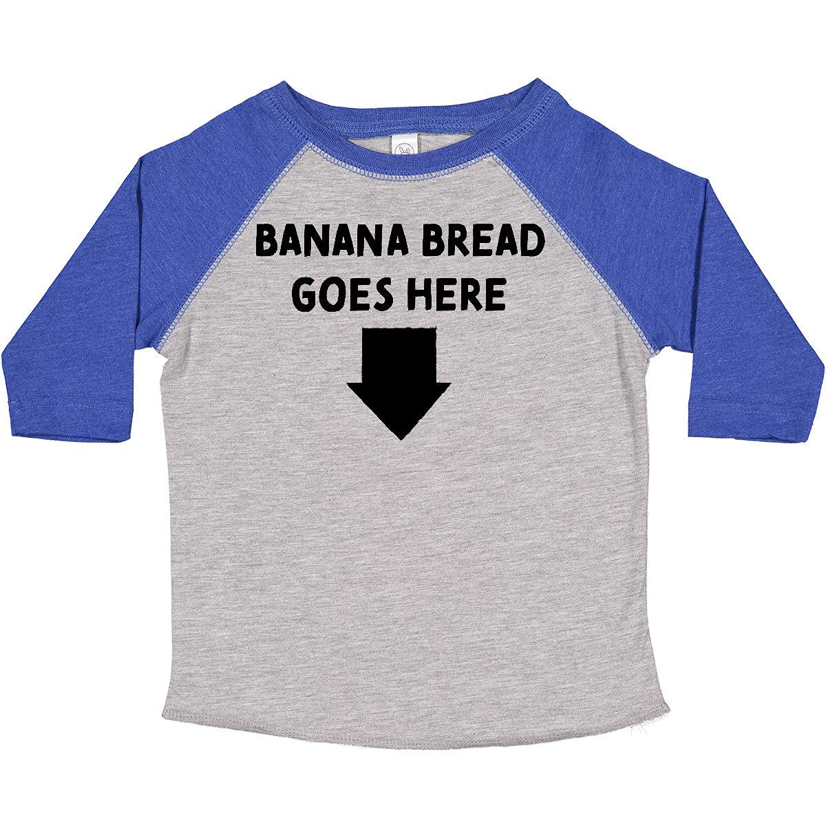 Inktastic Banana Bread Goes Here Toddler T-Shirt - Cute Kids Graphic Tee for Boys & Girls - Soft Cotton Toddler Shirt for Playdates, Birthday Parties & Everyday Wear