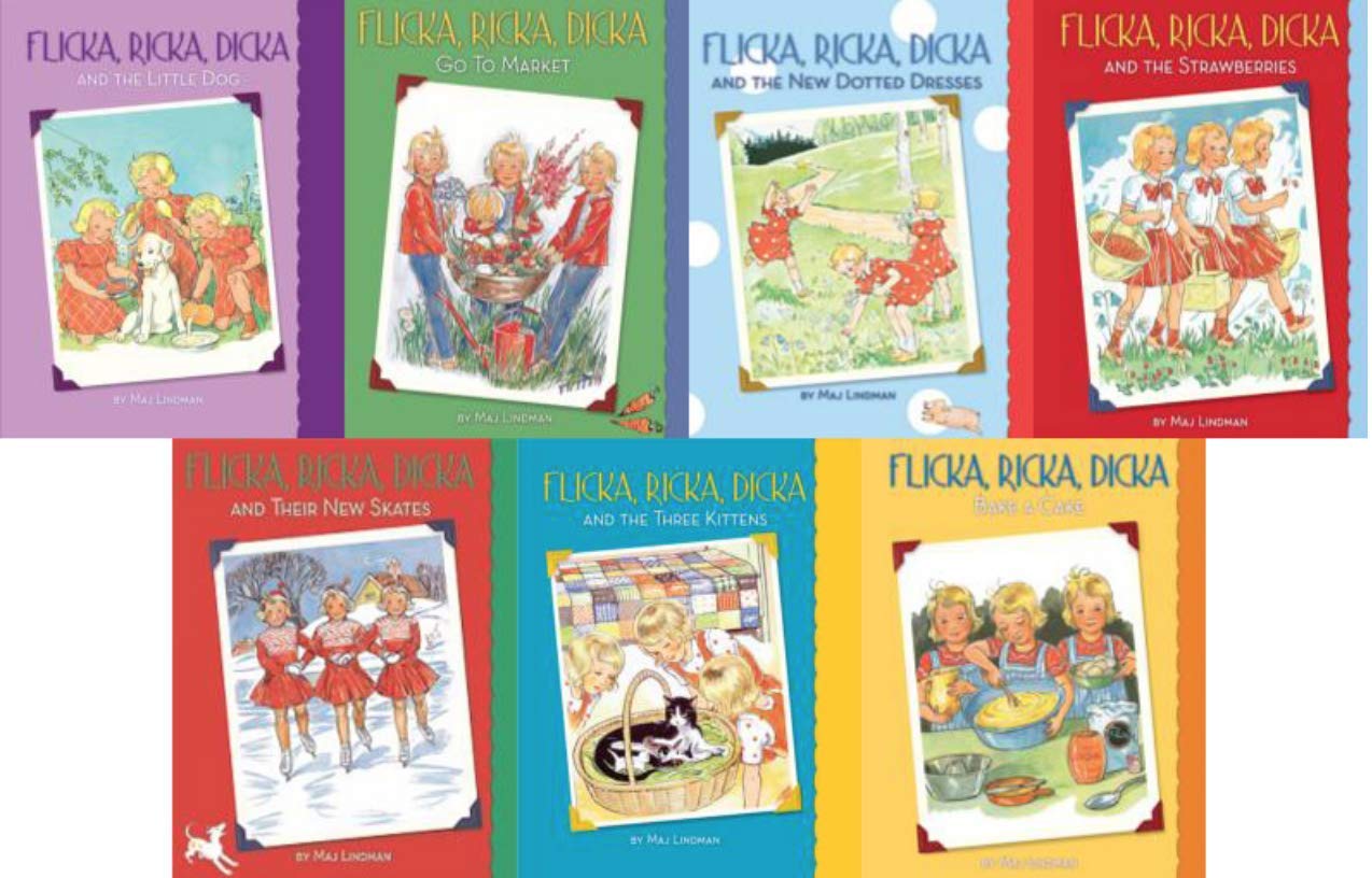Swedish Triplet Picture Books: Flicka, Ricka and Dicka (7 Books) + Snipp, Snapp and Snurr (7 Books) - Complete Children's Book Sets for Early Learning & Bedtime Stories