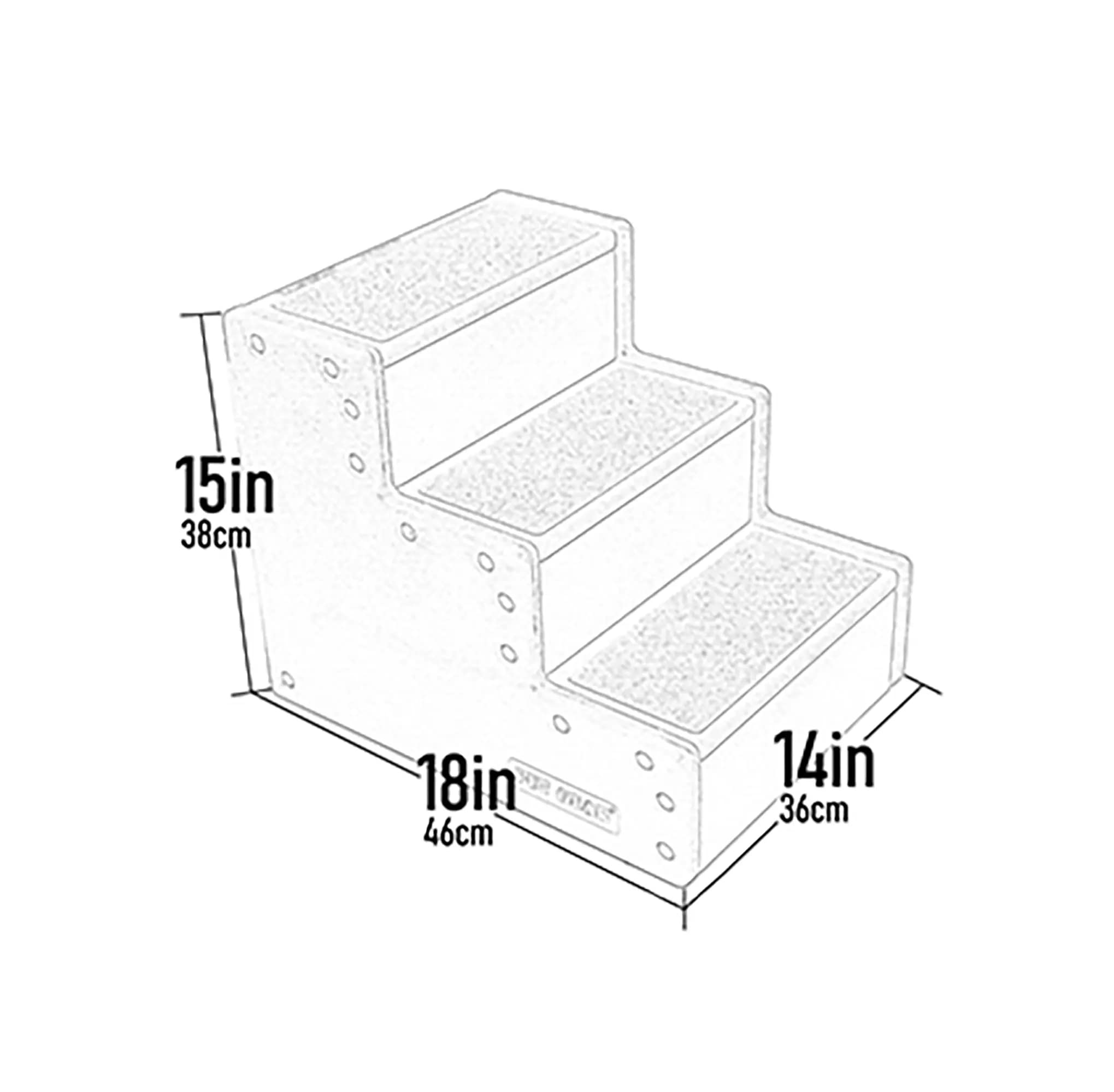 Pet Gear Pet Step III - Lightweight Pet Stairs for Small Dogs & Cats Up to 50 lbs, No Assembly Required | Perfect for Beds, Couches & SUVs