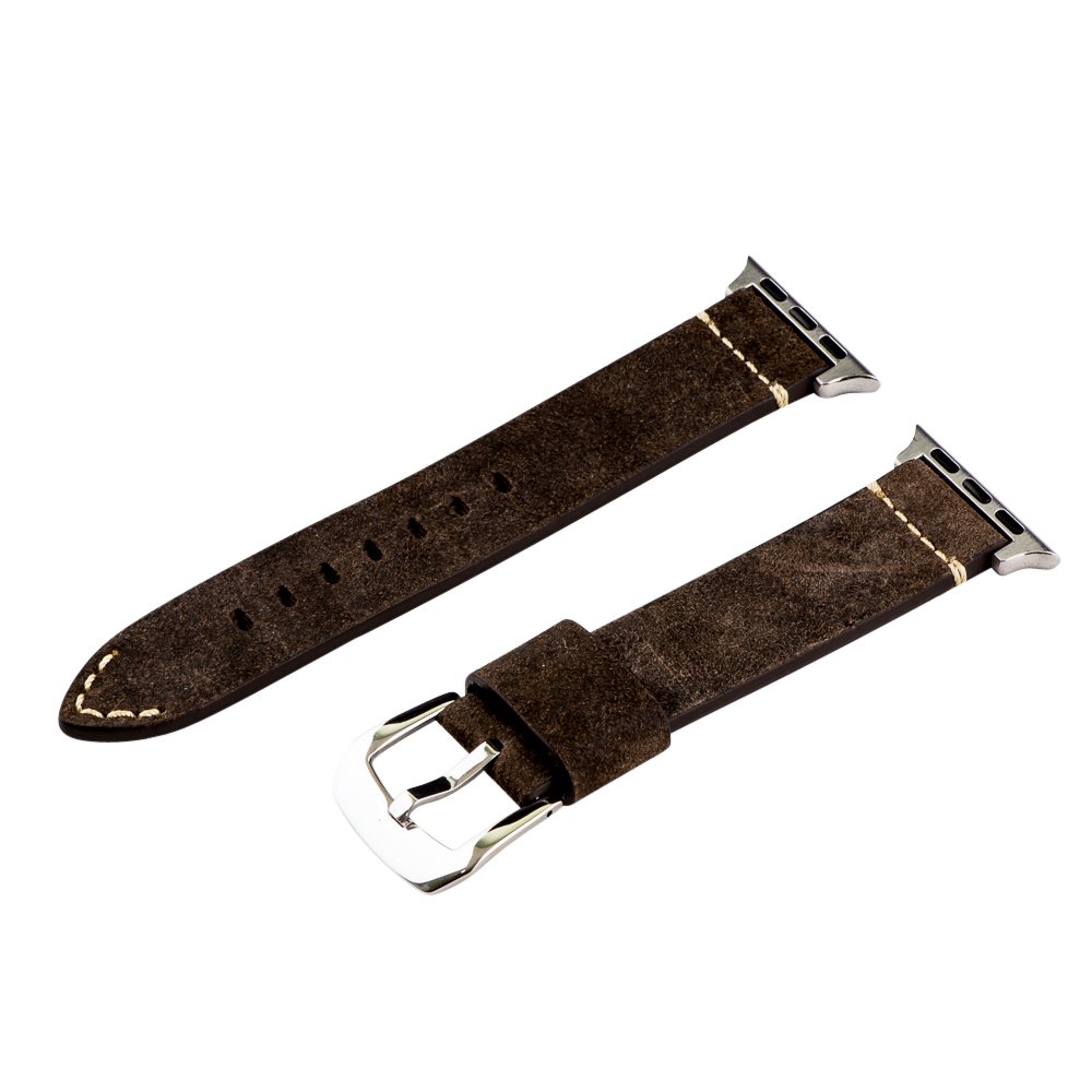 Genuine Leather Apple Watch Band 38mm - Compatible with Series 1-8 for Men & Women | Office & Casual Wear