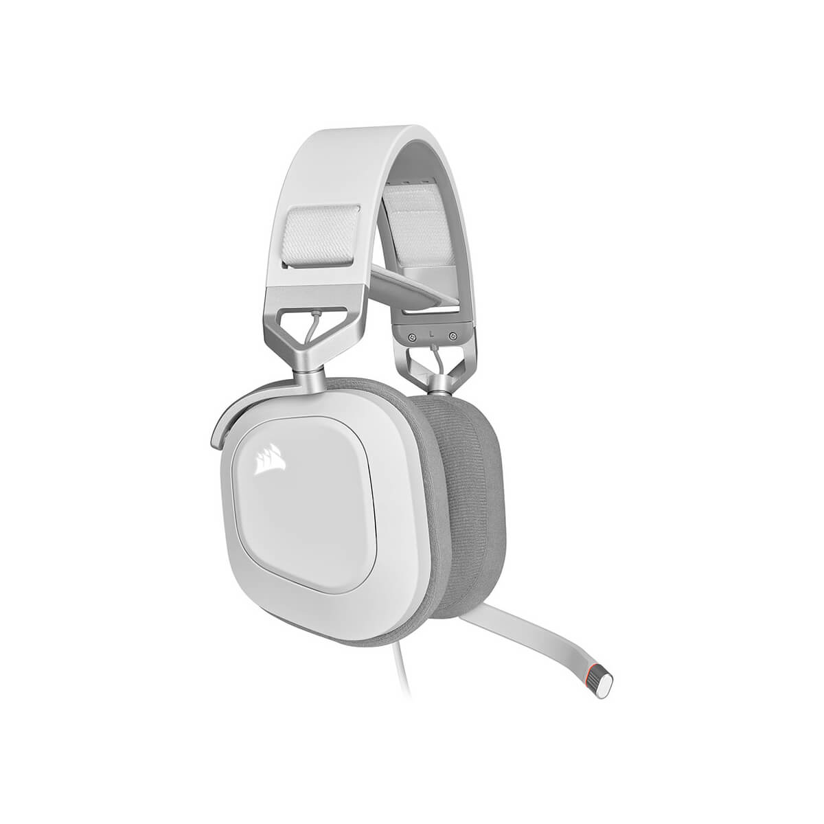 Corsair HS80 RGB USB Gaming Headset - Wireless PC Headphones with Dolby Audio 7.1, Noise-Cancelling Mic, Memory Foam Ear Cushions - White - Perfect for Competitive Gaming & Streaming