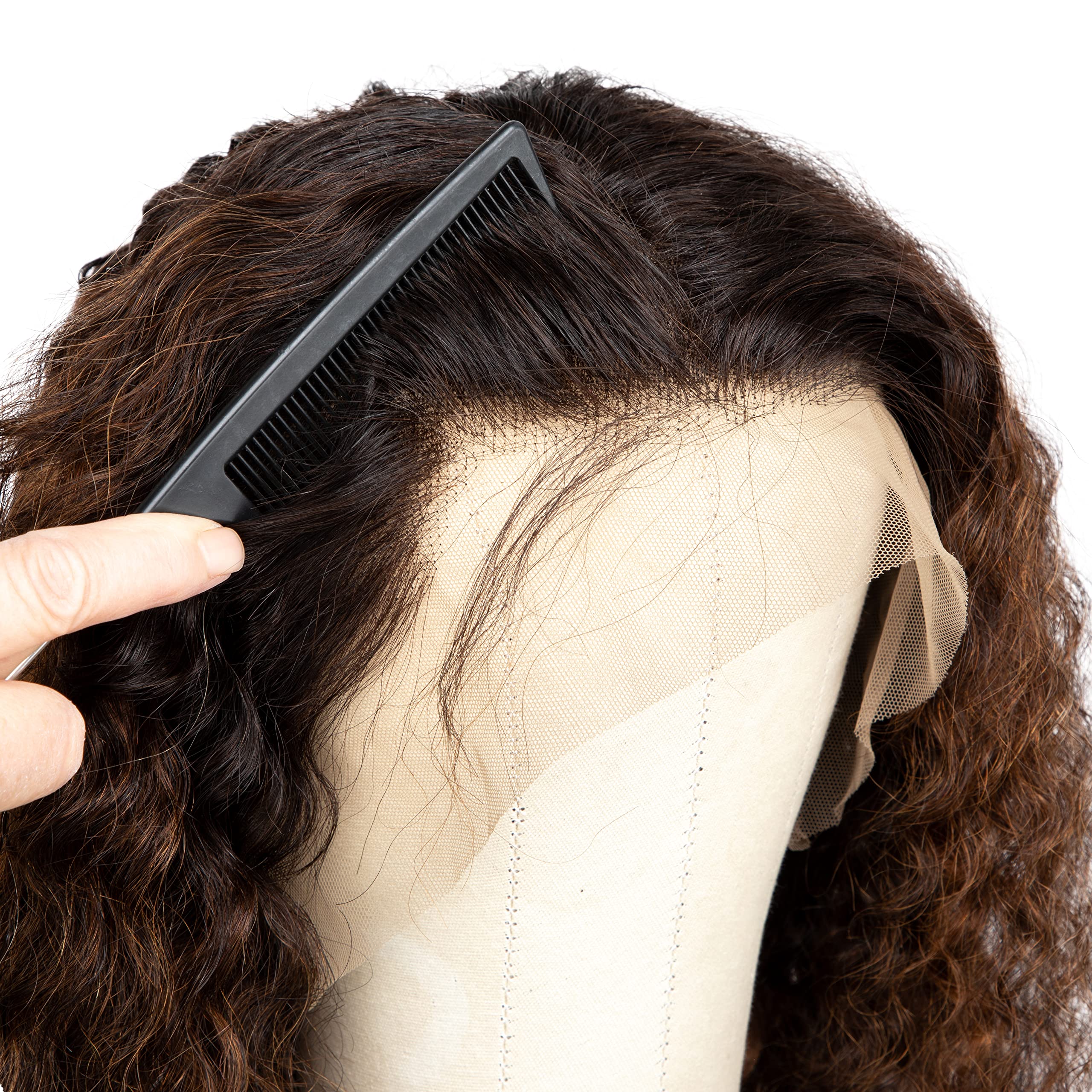 13x4 Deep Wave Curly Lace Front Wigs Human Hair - 14 Inch Ombre Curly Lace Front Wig 180% Density with Baby Hair for Black Women (FB30 Color) | Perfect for Daily Wear, Parties & Special Occasions