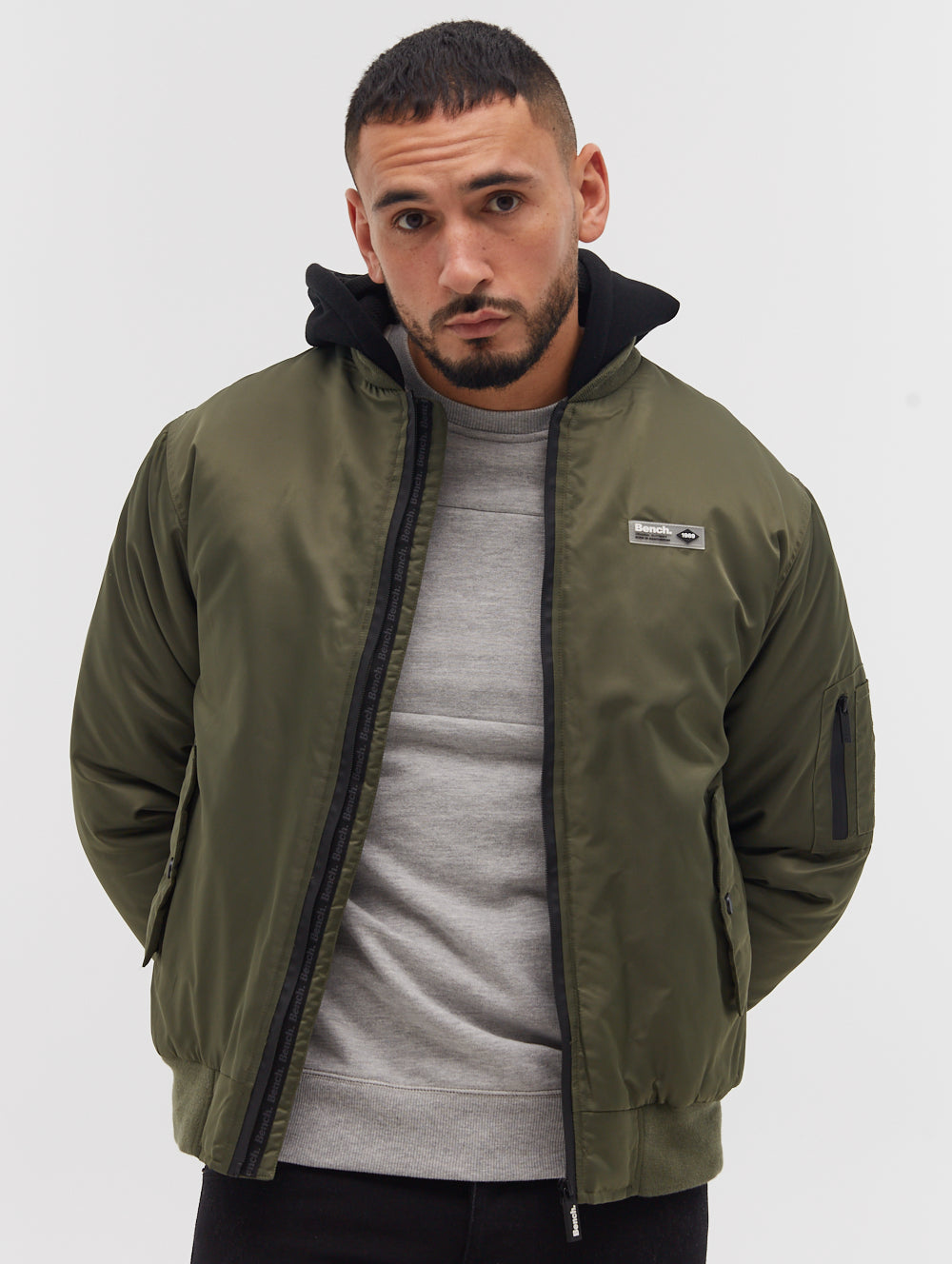 Bomper Fleece Hooded Bomber Jacket for Men & Women - Warm Winter Outerwear for Outdoor Activities, Travel & Casual Wear