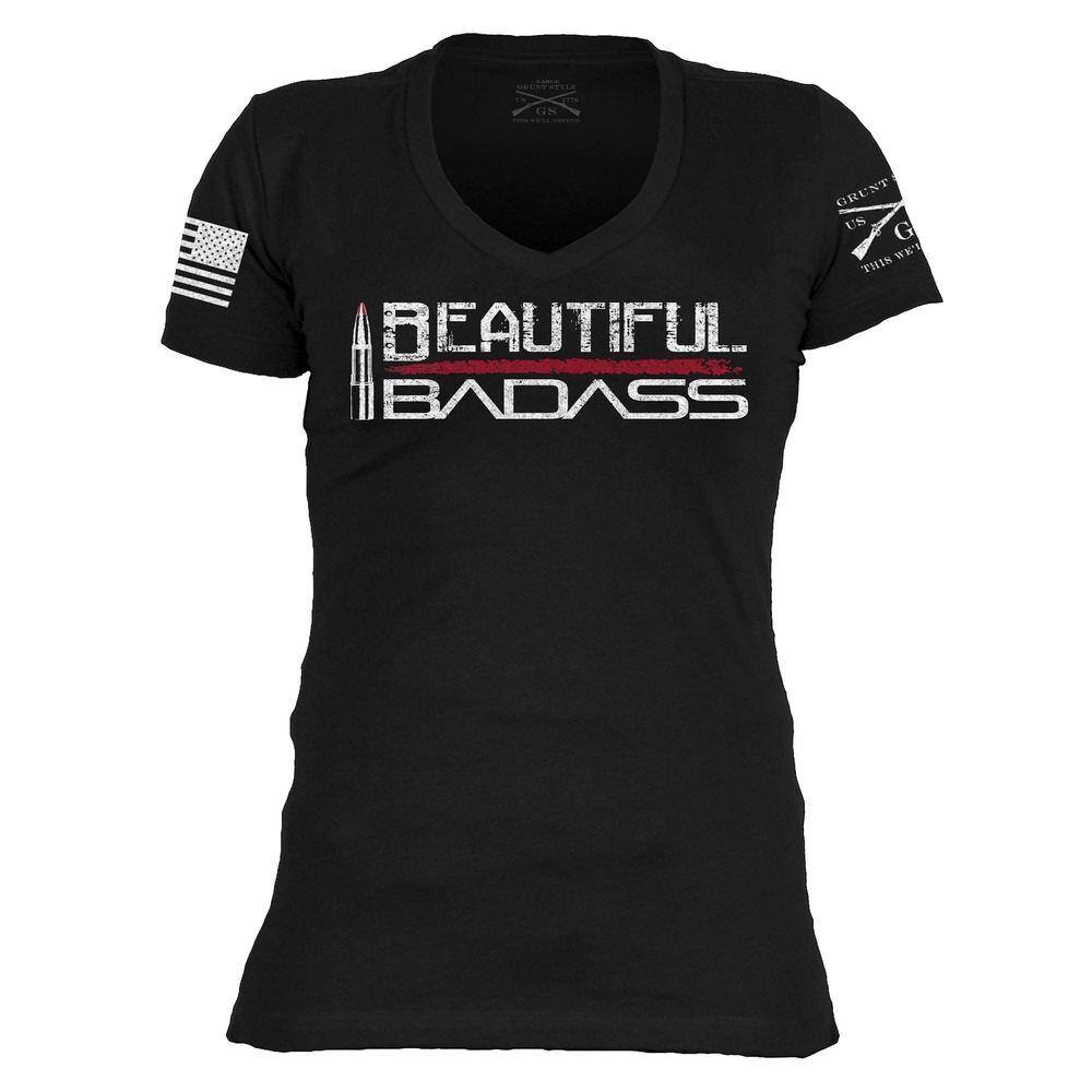 Stylish Women's Badass V-Neck Black Top - Perfect for Casual Outings, Parties & Everyday Wear
