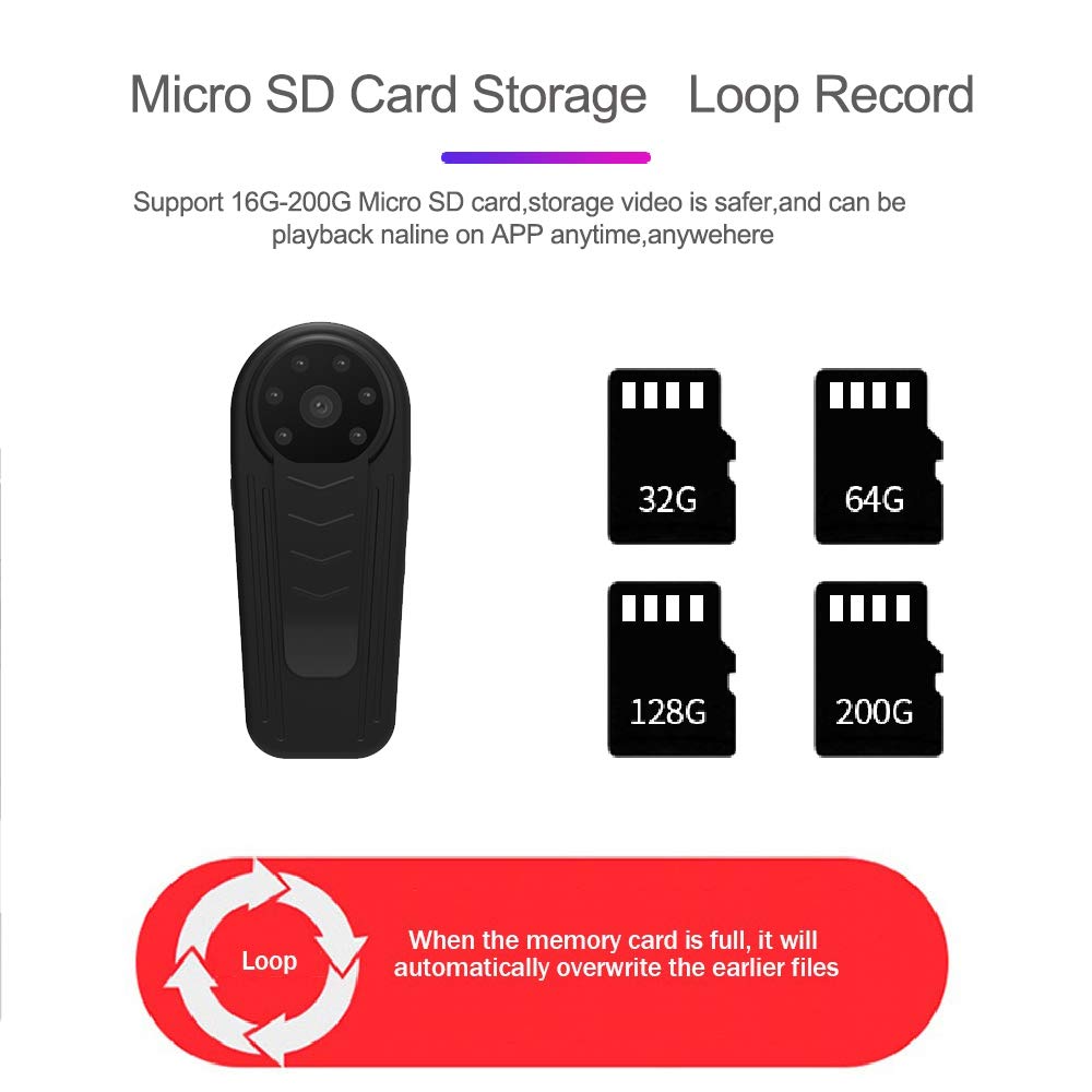 Mini Wireless WiFi IP Camera - Portable Super Small Home Security Camera with Remote View & P2P | Indoor/Outdoor Baby Monitor, Pet Camera, Nanny Cam