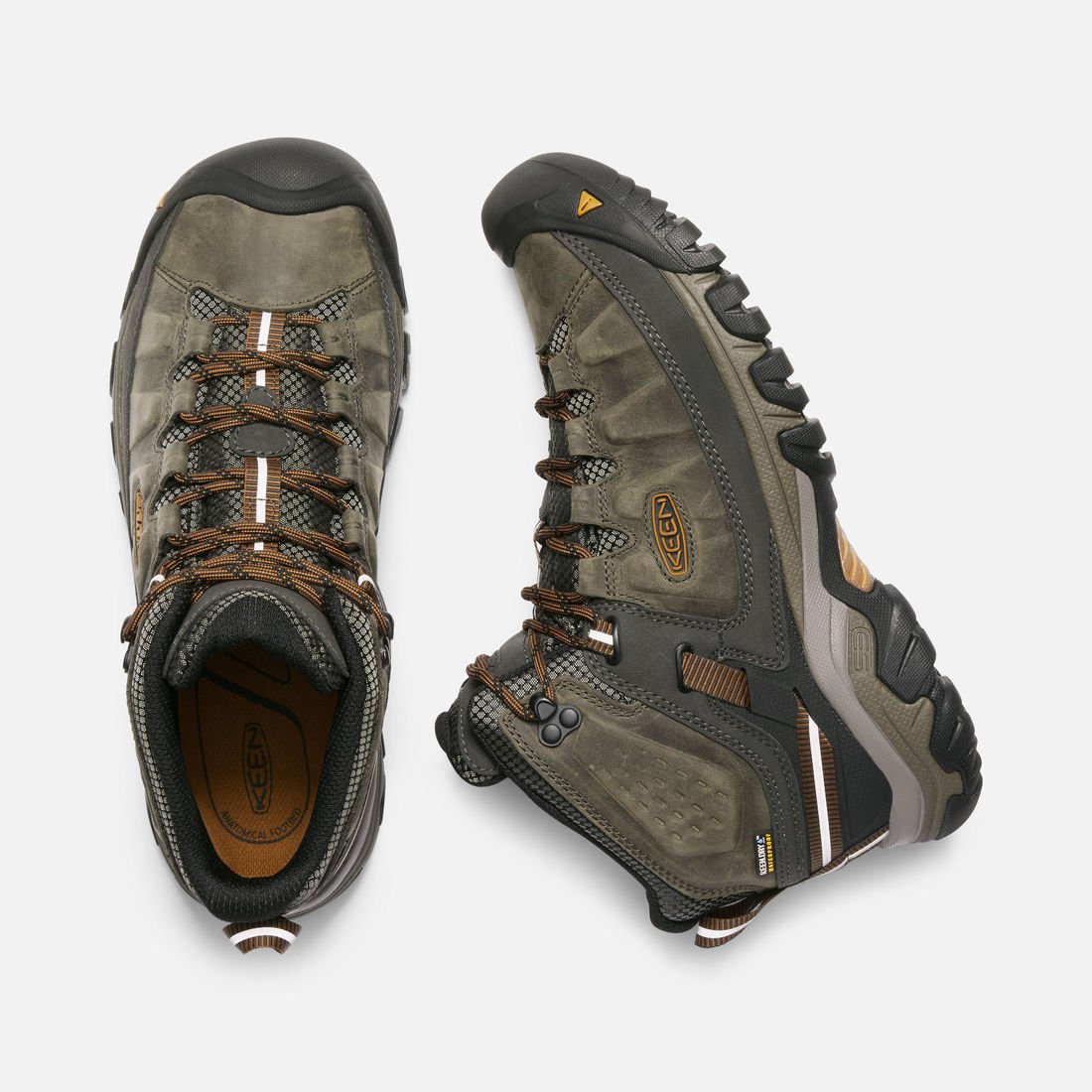 KEEN Targhee III Mid Waterproof Hiking Boots for Men - Lightweight & Durable Outdoor Shoes for Trail Running, Backpacking & Camping Adventures