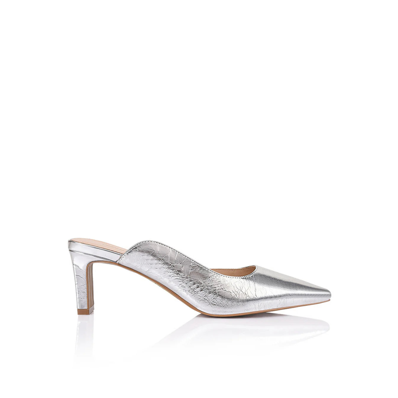 Di Mule Silver Metallic Women's Fashion Slides - Perfect for Beach, Pool, and Summer Outfits