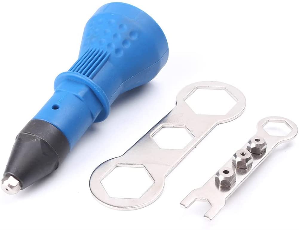 **Cordless Rivet Gun for Electric Drill - Heavy Duty Riveting Tool with Drill Adapter - Perfect for DIY, Metalworking, and Automotive Repairs**