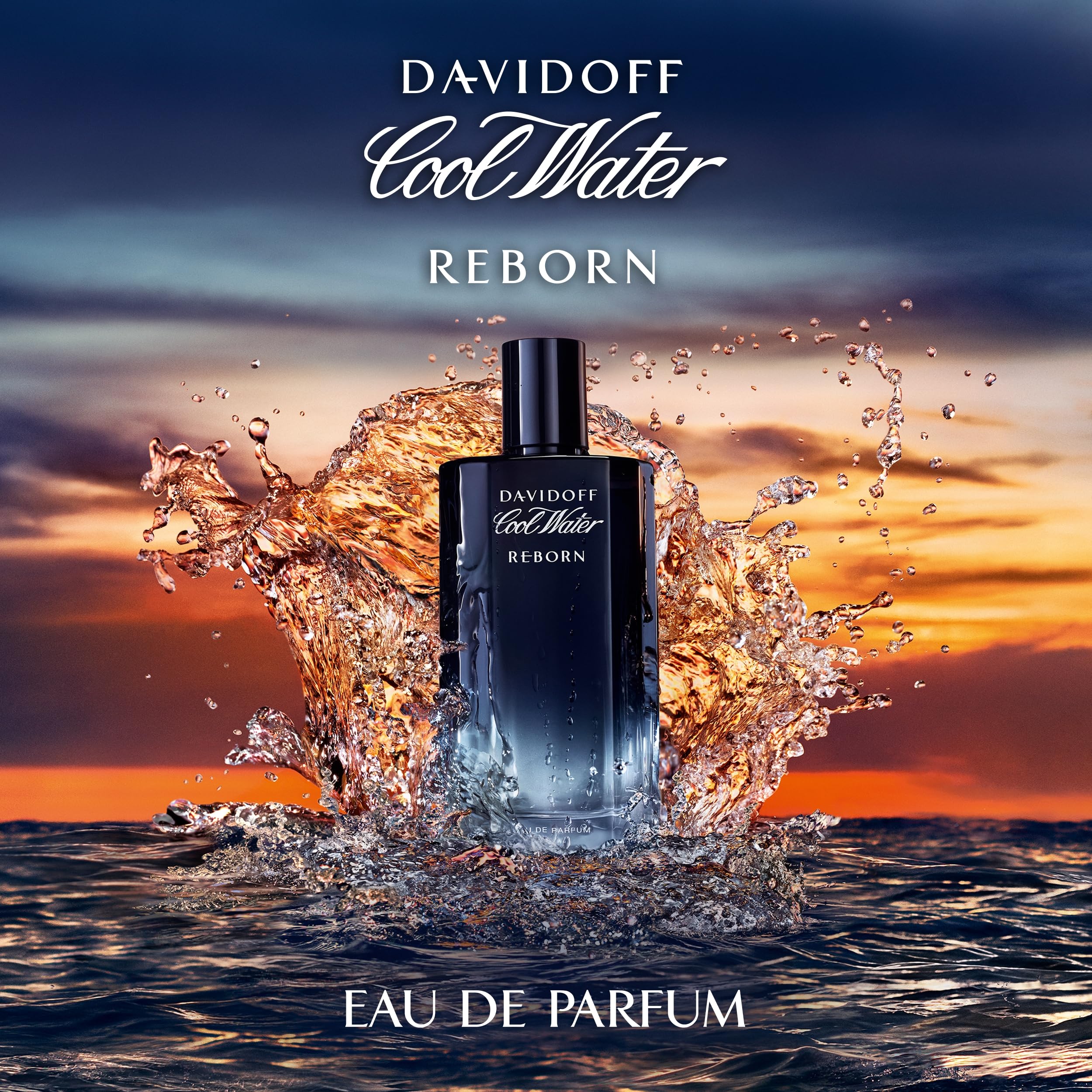 Davidoff Cool Water Reborn Eau de Parfum for Men | Long Lasting Fougère Cologne with Galbanum, Cedarwood & Vetiver Notes | Perfect for Daily Wear, Office & Special Occasions
