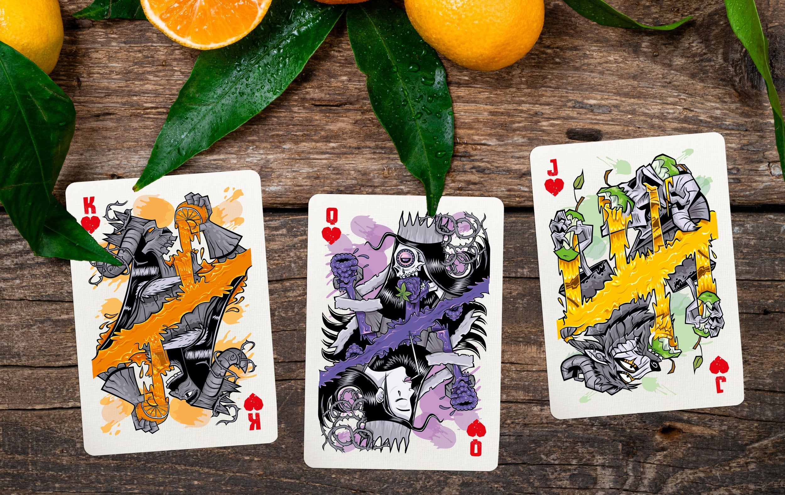 Juic'd Playing Cards - Premium Quality Poker Cards for Adults & Teens - Perfect for Poker Nights, Magic Tricks, and Game Nights - Durable & Stylish Deck for Casino Games, Cardistry, and Collectors