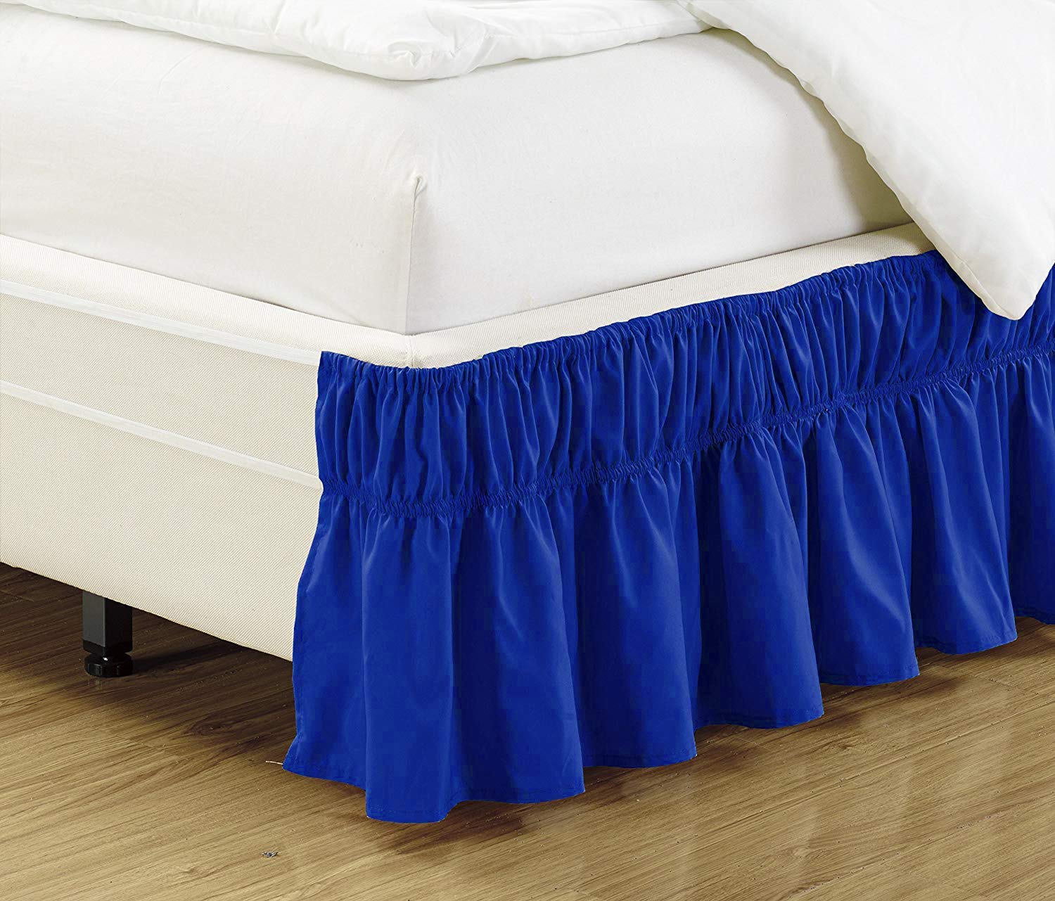 Royal Blue 8-Piece Hotel Quality Bedding Set - 100% Silky Satin 500 GSM Comforter, Full/Full XL Size | Ultra Soft & Luxurious Bed Sheets for Master Bedroom, Guest Room & Dormitory