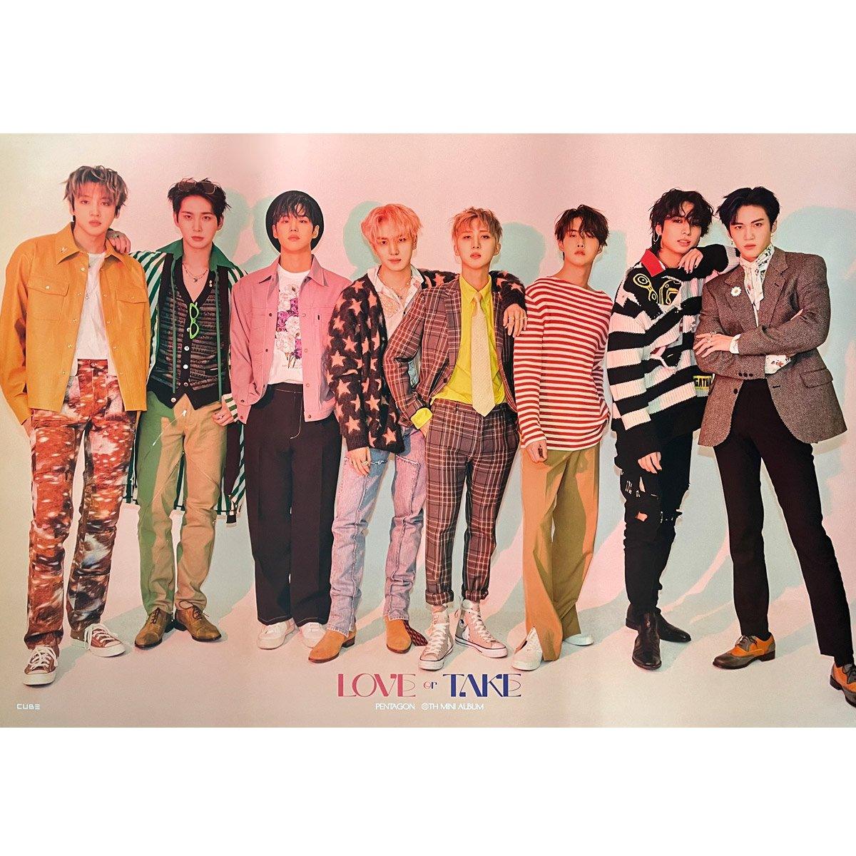 PENTAGON 11TH MINI ALBUM 'LOVE OR TAKE' Official Poster - Kpop Merchandise for Fans, Room Decor & Gift for Kpop Lovers