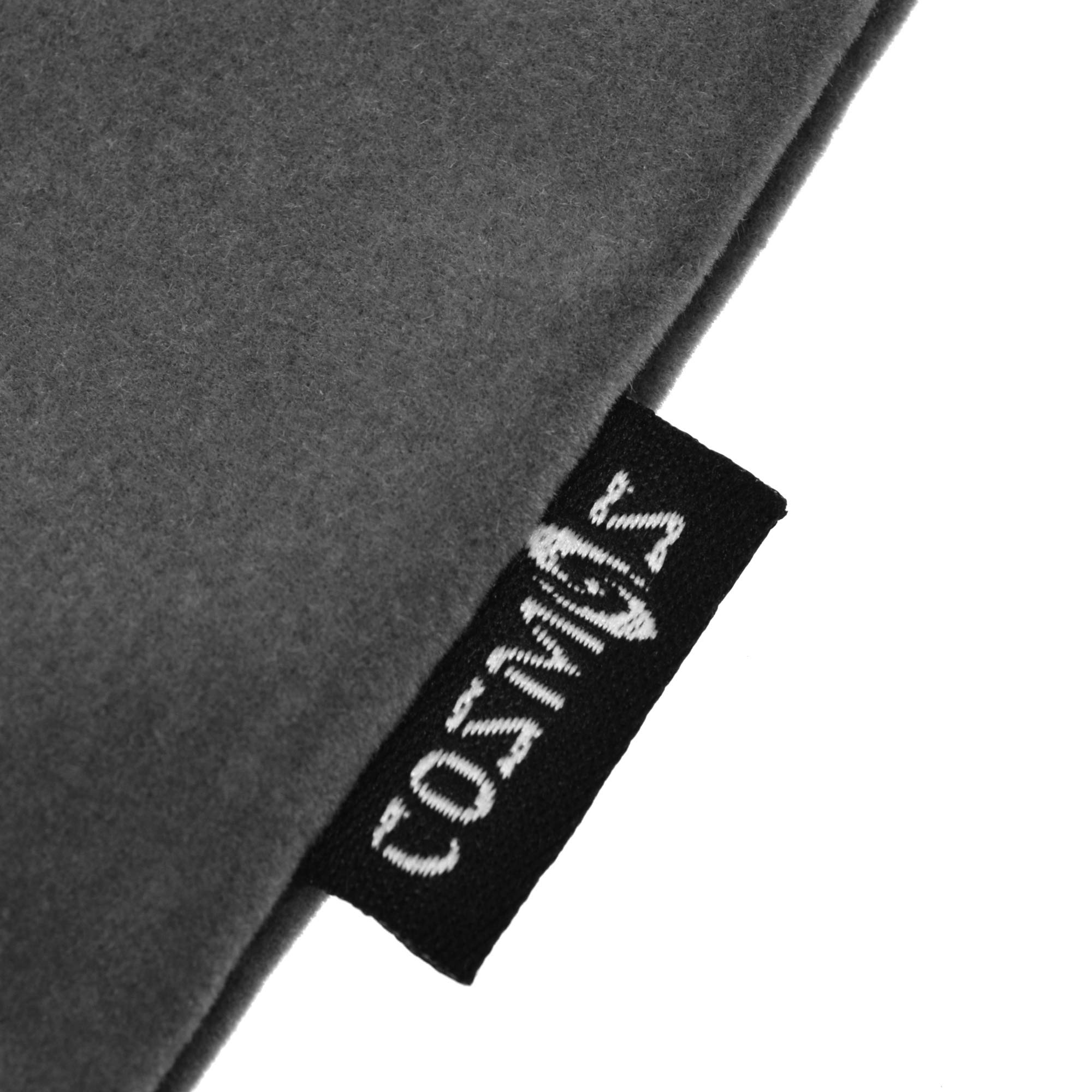 Cosmos 2-Pack Portable Headphone Carrying Case - Soft Drawstring Storage Pouch for Over-Ear Headphones, Gaming Headsets & Neckband Earphones (Gray) - Travel, Home & Office Use