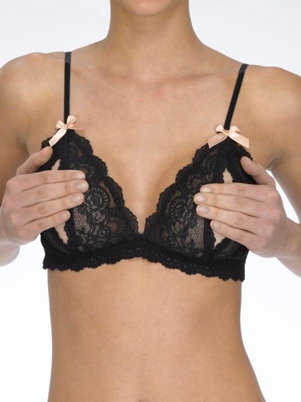 Luxury Lace Open Tip Bralette - Sexy Comfortable Wireless Bra for Women | Perfect for Date Nights, Lingerie Layering & Everyday Wear