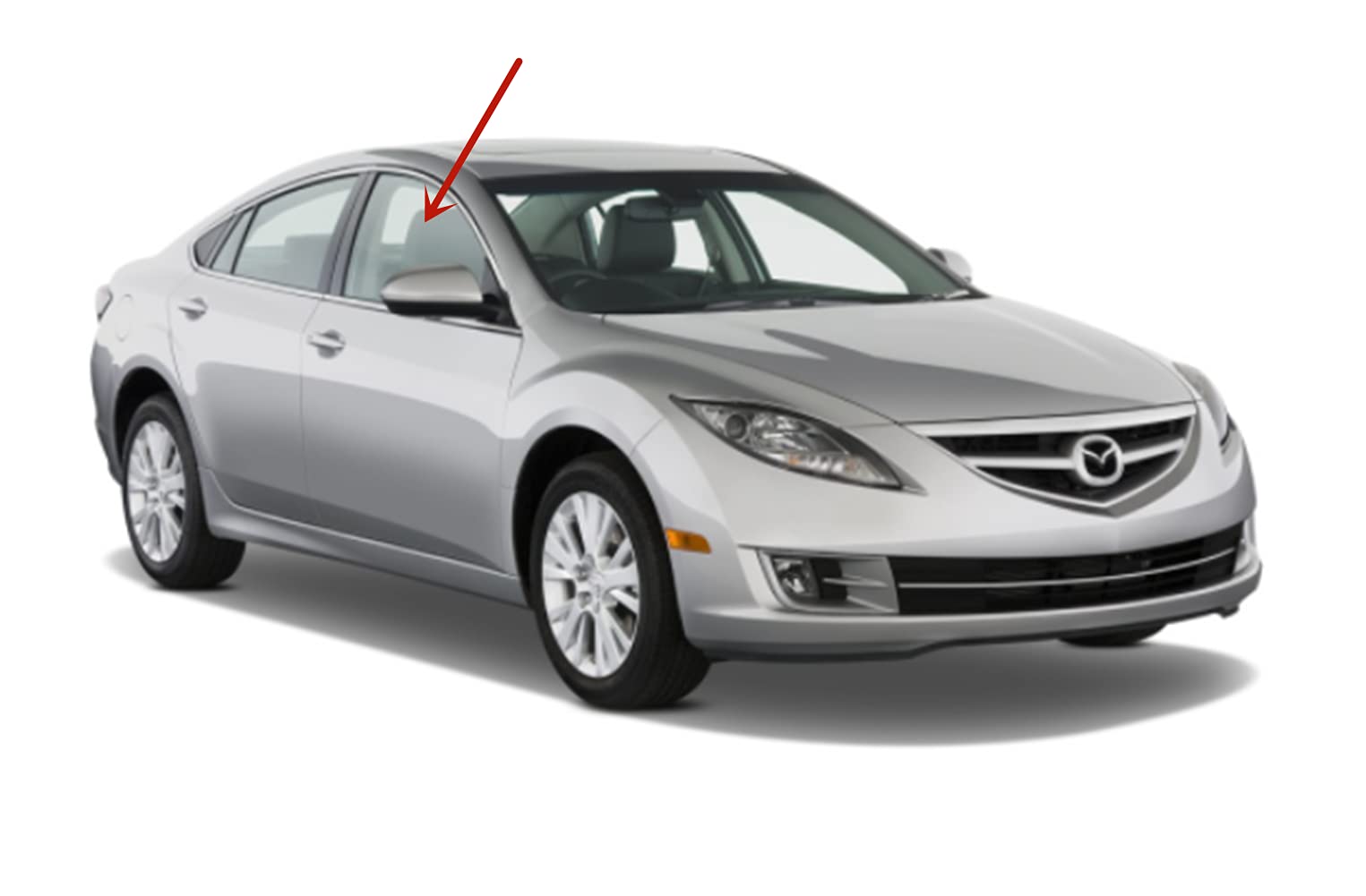 Passenger Side Front Door Window Glass Replacement for Mazda 6 2009-2013 - Right Side OEM Fit - Perfect for DIY Auto Repair & Window Replacement