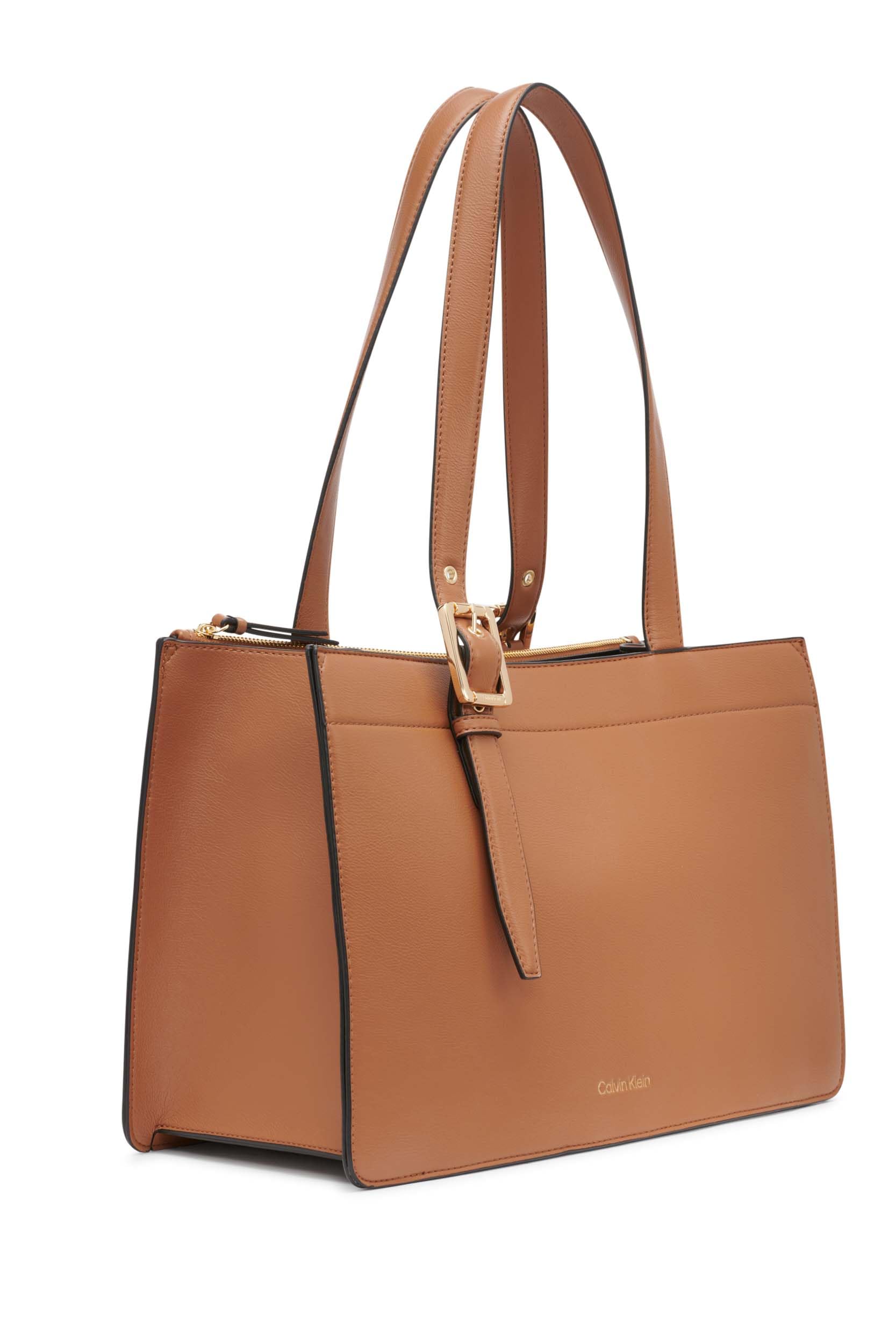 Calvin Klein Havana Novelty Organizational Tote Bag - Stylish & Spacious Women's Work Tote with Multiple Pockets - Perfect for Office, Travel & Everyday Use