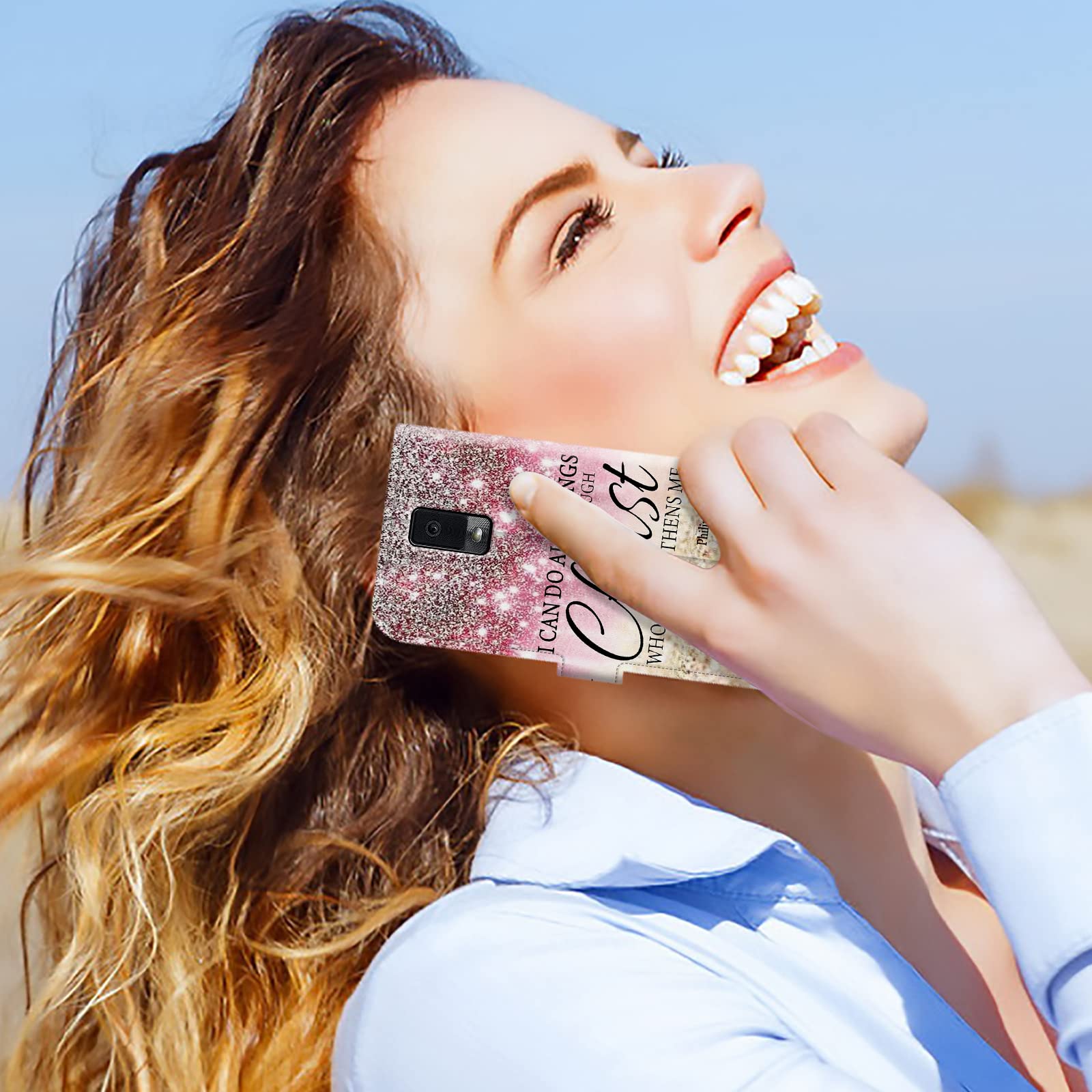 BLU View 3 Wallet Case with Card Holder & Kickstand - Magnetic Flip Cover for Men & Women - Perfect for Daily Use & Travel
