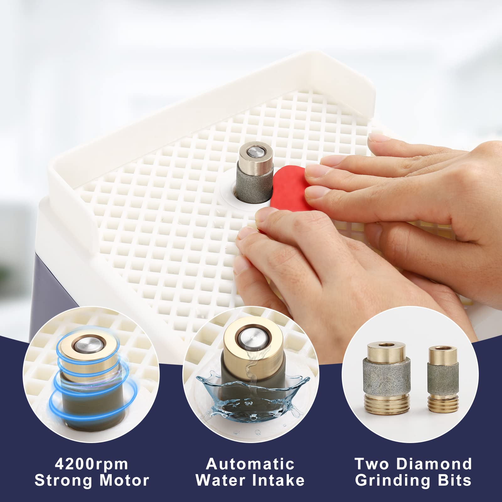 Professional Stained Glass Grinder Kit with 5/8