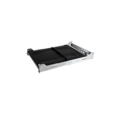 StarTech Universal Vented Sliding Shelf with Built-in Cable Management - 1U/2U Rack Mount Accessory for Server, Network & AV Equipment Organization