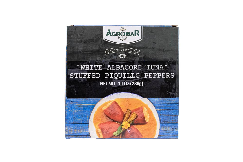 Premium Agromar White Albacore Tuna Stuffed Piquillo Peppers - Gourmet Spanish Tapas, Keto & Paleo Friendly - Perfect for Appetizers, Charcuterie Boards & Healthy Snacking