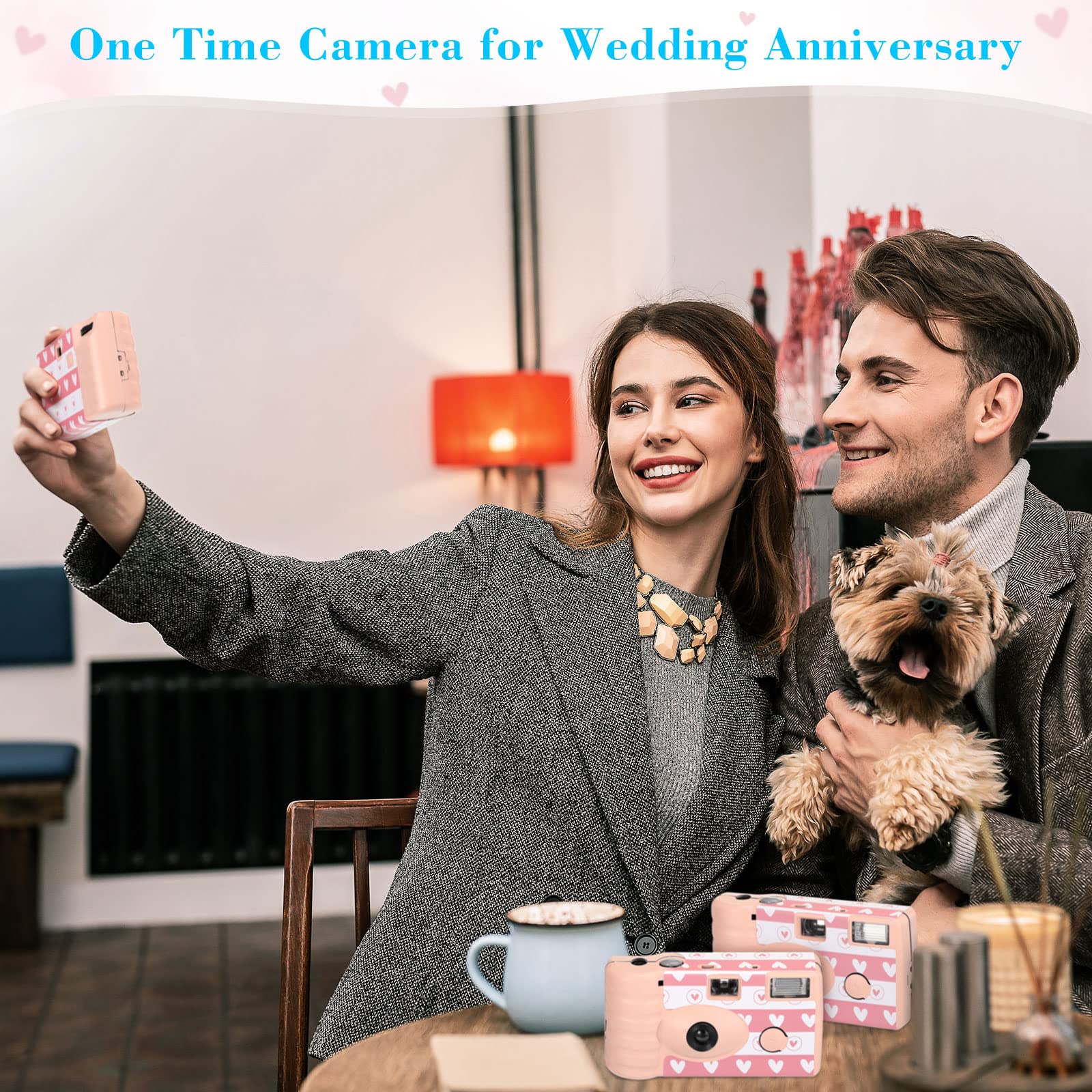 3 Pack Disposable Film Camera with Flash - Color One Time Use Cameras for Wedding, Travel, Party & Events - Perfect for Capturing Memories at Gatherings, Vacations & Special Occasions (Pink)