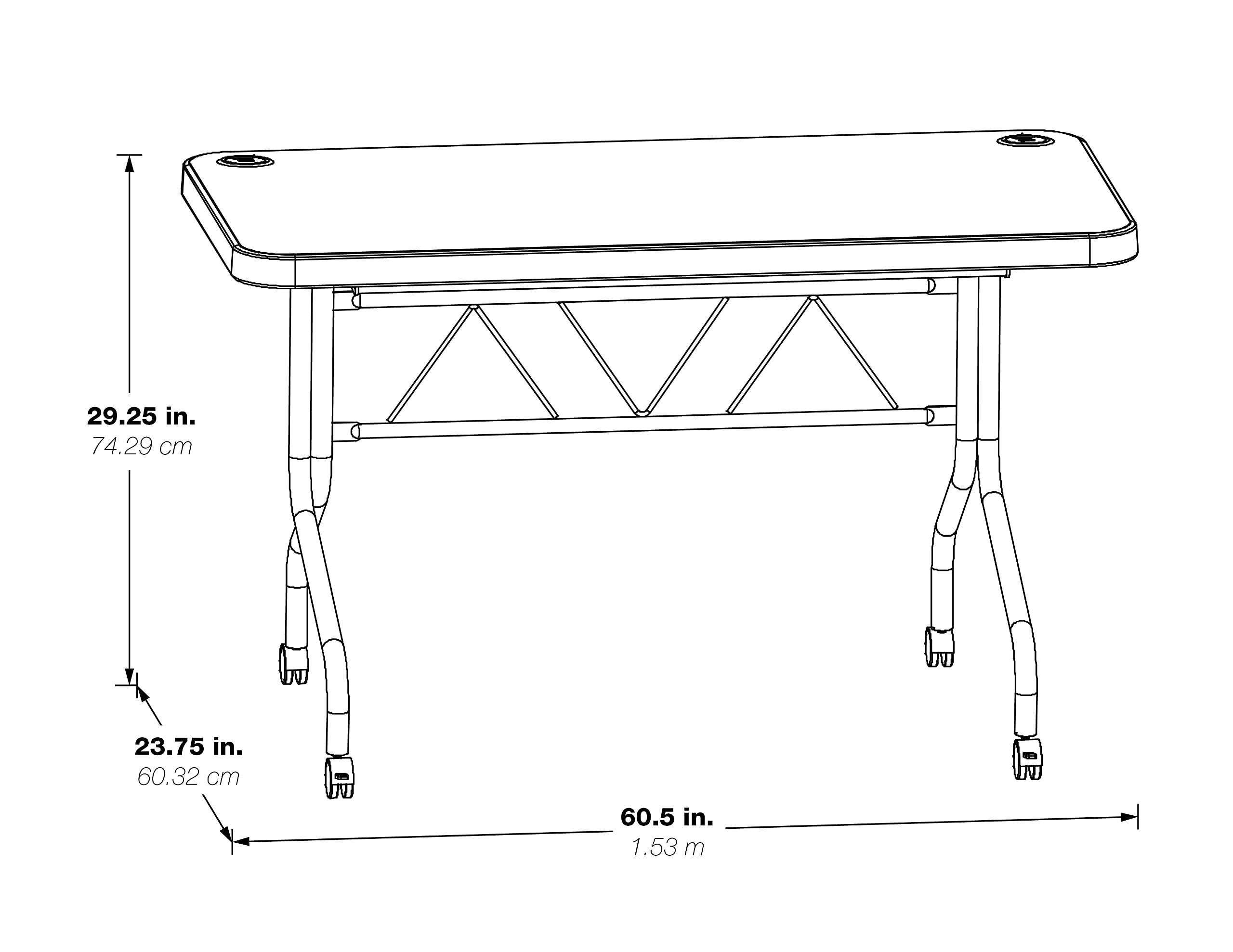 Office Star 5-Foot Resin Multipurpose Flip Training Table with Locking Casters - Light Gray Folding Table for Home Office, Classroom, Conference Room & Event Space