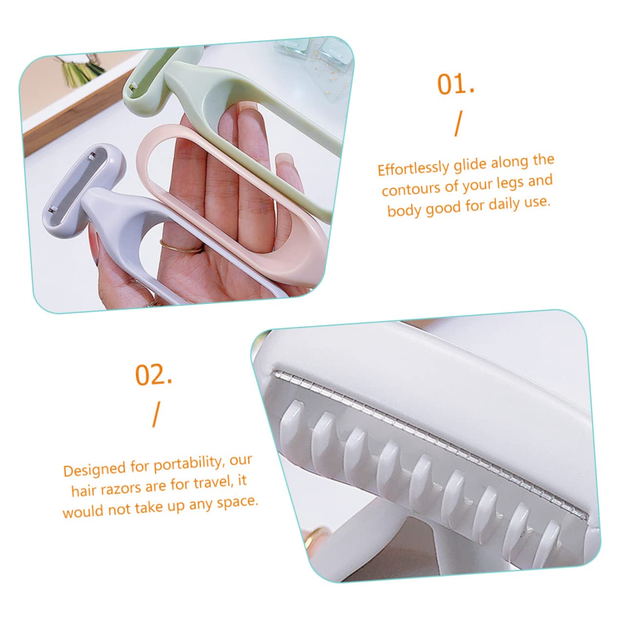 Women's Underarm Razor & Body Hair Trimmer Set - Manual Bikini & Leg Hair Remover for Smooth Skin | Perfect for Shaving, Travel & Personal Grooming