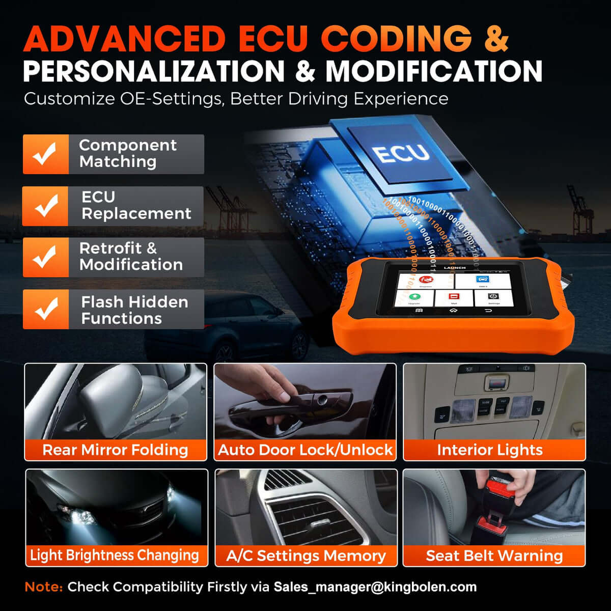 LAUNCH X431 Creader Elite 2.0 OBD2 Scanner for Audi - Bi-Directional Diagnostic Tool with SRS/DPF/Oil Reset - Code Reader for VW, Audi, Bentley, Skoda, Bugatti, Lamborghini, Seat - Professional Car Diagnostic Scanner for Mechanics & DIY Auto Repair