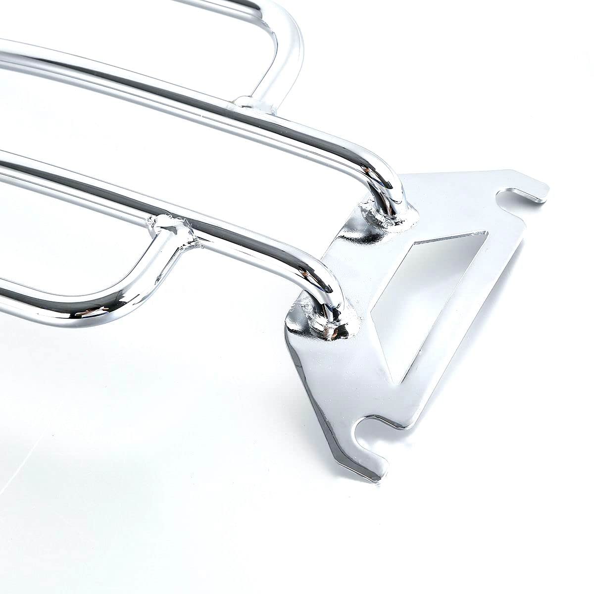 Chrome Solo Seat Luggage Rack for Harley Davidson Touring Road King FLHR (1997-2022) | Heavy-Duty Motorcycle Storage | Perfect for Long Rides & Road Trips