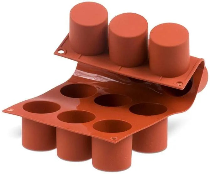 Premium Orange Non-Stick Tall Cylinder Baking Pan - Perfect for Cakes, Breads & Muffins | Durable & Easy Clean Kitchen Essential for Home Bakers