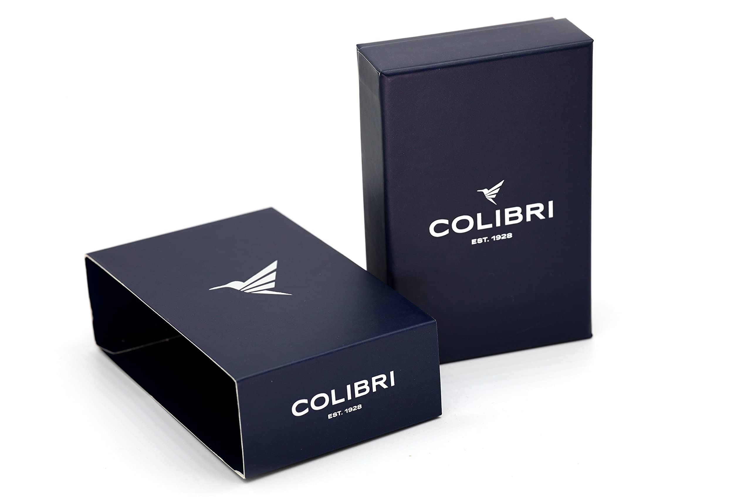 Colibri Slide Double-Jet Butane Lighter - Windproof Refillable Cigar & Cigarette Lighter in Black & Green - Perfect for Outdoor Camping, BBQ & Travel Use