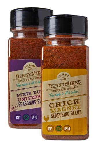 DennyMike's 7oz Pixie Dust & Chick Magnet BBQ Seasoning Rub - Premium Meat Rub for Grilling, Smoking, and Roasting - Perfect for Chicken, Pork, and Beef