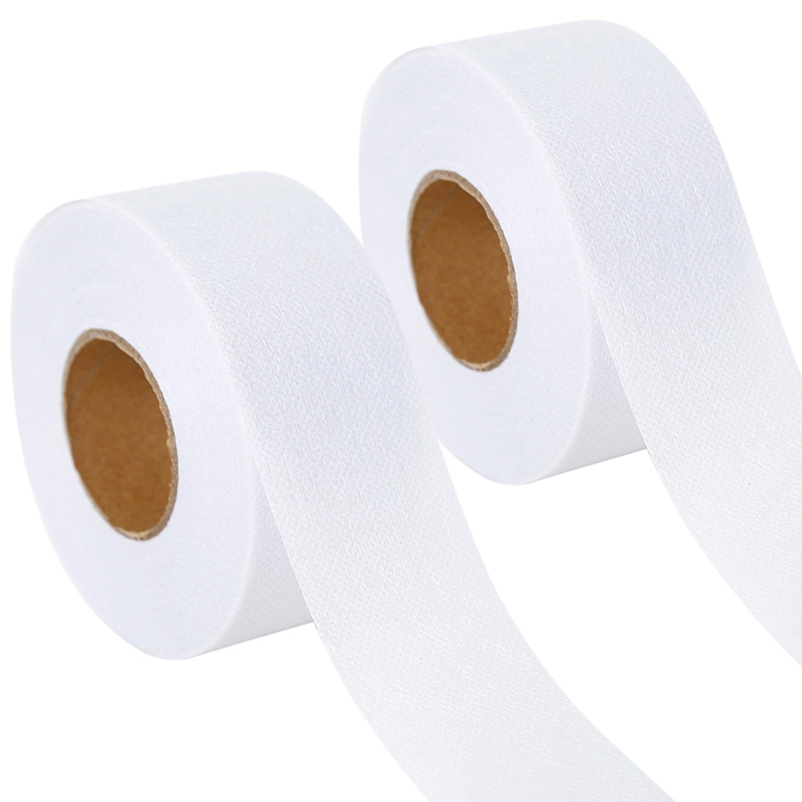 2 Rolls Fusible Batting Tape for Quilting - 1.5 Inches x 30 Yards White Seam Tape, Sheer Binding Tape for Quilting & Sewing - Perfect for Joining Batting Layers & Fabric Edges in DIY Projects