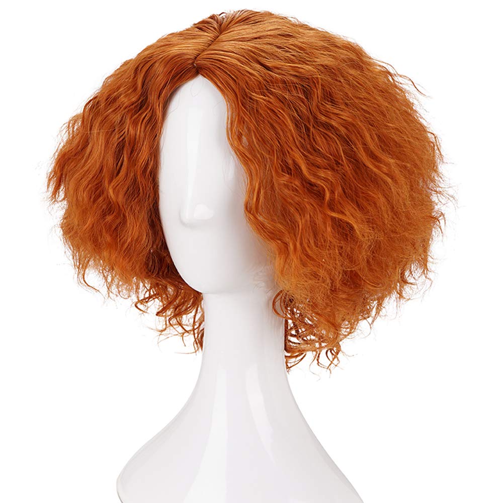 Morvally Short Messy Curly Light Brown Wigs - Heat Resistant Synthetic Hair for Cosplay, Halloween, Costume Parties & Daily Wear - Unisex Wig for Women & Men