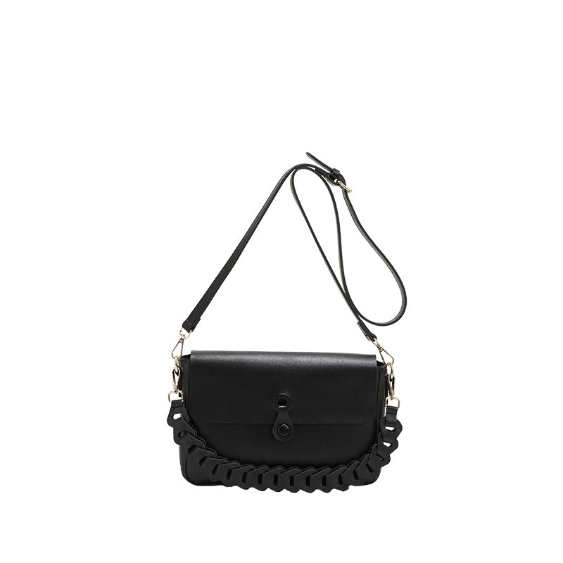 Stylish Women's Shoulder Bags - Woven Chain Crossbody Purse with PU Leather for Daily Use, Work & Evening Out