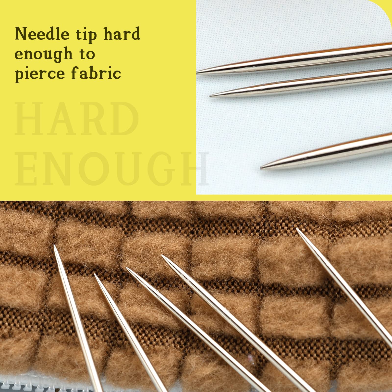 Large Eye Sewing Needles Set - 3 Sizes (30 Count) Premium Hand Stitching Needles with Clear Storage Tube for Embroidery, Quilting & Crafting Projects - Perfect for DIY Sewing, Fabric Repair & Needlework