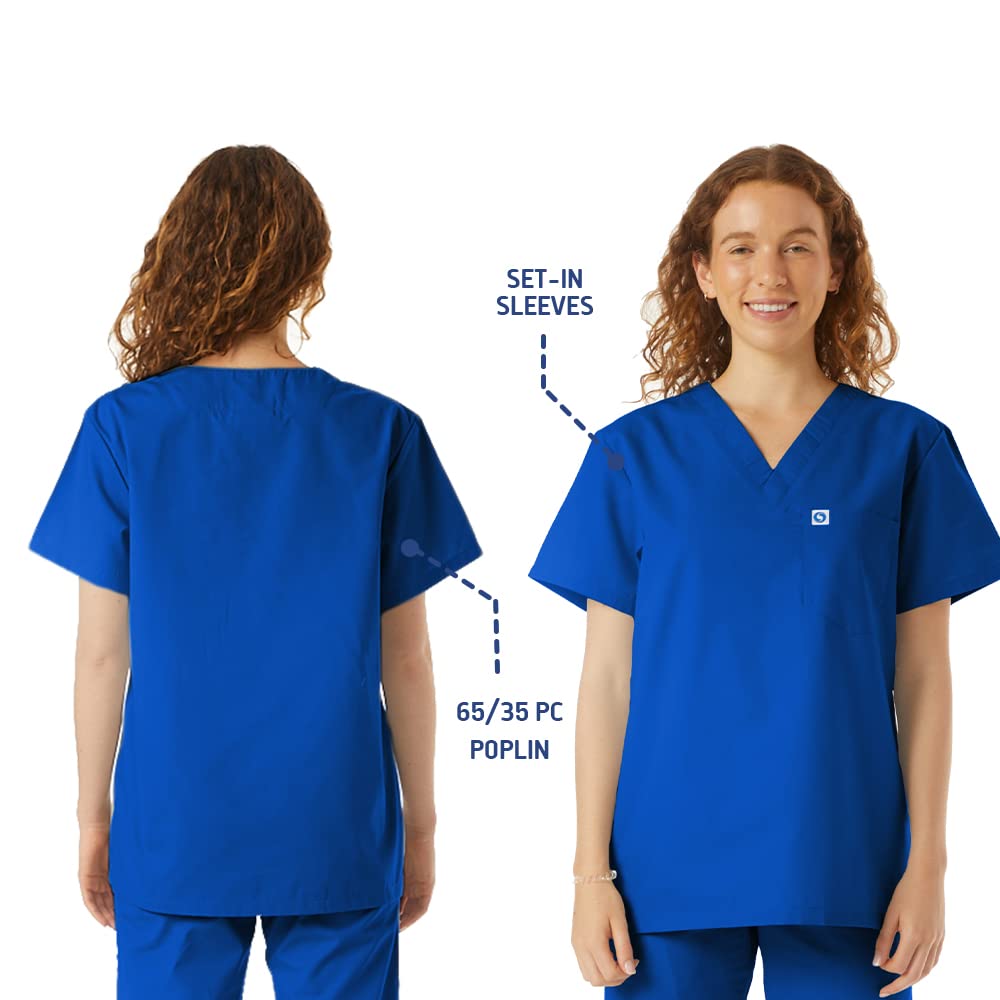 Unisex V-Neck Scrubs Top - Comfortable Doctor & Nurse Coat for Medical Professionals, Hospital & Lab Workwear | Perfect for Healthcare Workers, Yoga & Clinical Duties