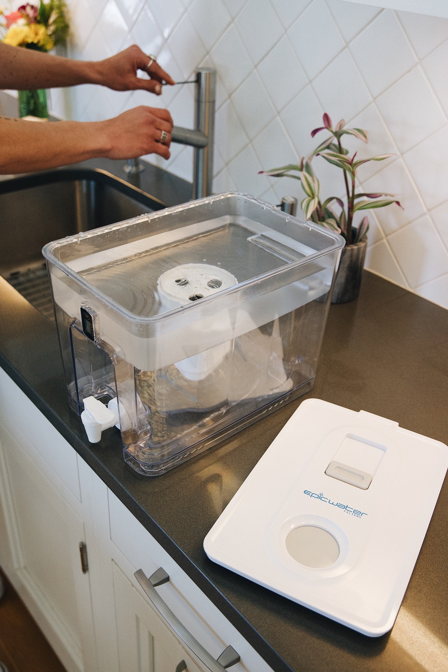 Pure Water Dispenser - Fluoride & PFAS Removal System for Clean Drinking Water | Perfect for Home, Office & Outdoor Use