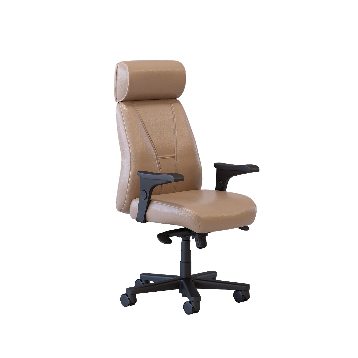 Benjamin Leather Plus Office Chair - Ergonomic Executive Desk Chair with Adjustable Height & Lumbar Support - Perfect for Home Office, Gaming & Workspace