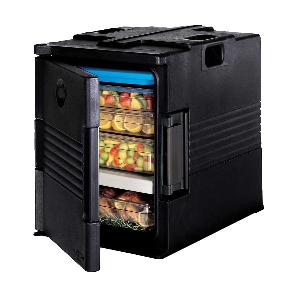 Cambro UPC400110 60 qt. Ultra Pan Carrier - Heavy Duty Black Food Storage Container for Commercial Kitchens, Catering & Restaurant Use