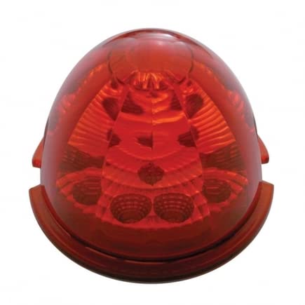 United Pacific 39350B - 17 LED Red Truck Cab Light with Reflector - Watermelon Style, Bulk Pack - Durable & Bright for Semi Trucks, Trailers, and Emergency Vehicles