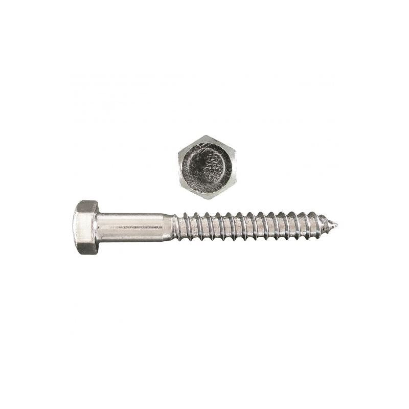 1/2 Inch Hex Head Lag Bolts - Heavy Duty Wood Screws for Decking, Fencing & Construction - Galvanized Steel Fasteners (Pack of 50) - Perfect for Outdoor Projects & Structural Wood Connections