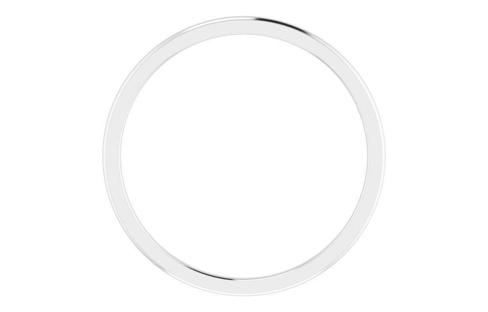 Platinum 1mm Polished Comfort Fit Men's Wedding Ring Band - Size 7 - Perfect for Weddings, Anniversaries & Special Occasions