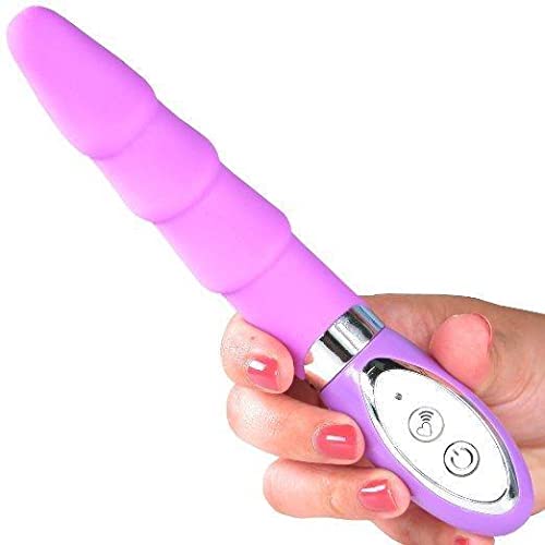 Premium Silicone G-Spot & Clit Vibrator - Multi-Speed Rippled Stimulator for Intense Pleasure | Waterproof & Body-Safe Adult Toy for Couples & Solo Play
