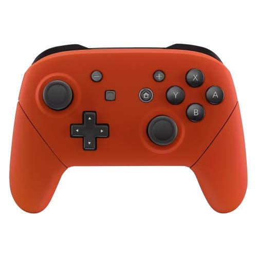Soft Touch Orange Custom Pro Controller for Nintendo Switch - Wireless Gaming Pad with Ergonomic Design for Comfortable Play | Perfect for Nintendo Switch, Switch Lite & OLED Models | Ideal for Long Gaming Sessions, Competitive Play & Family Game Nights