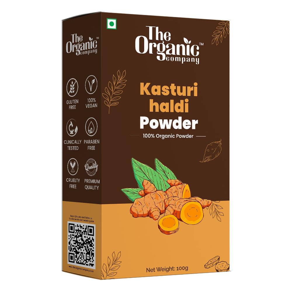 Pure Wild Kasturi Haldi Turmeric Powder for Skin Whitening | Organic Herbal Kasturi Manjal for Dark Circles, Spots & Pimples | Natural Face & Body Pack for Glowing Skin | DIY Beauty Treatments & Ayurvedic Skincare