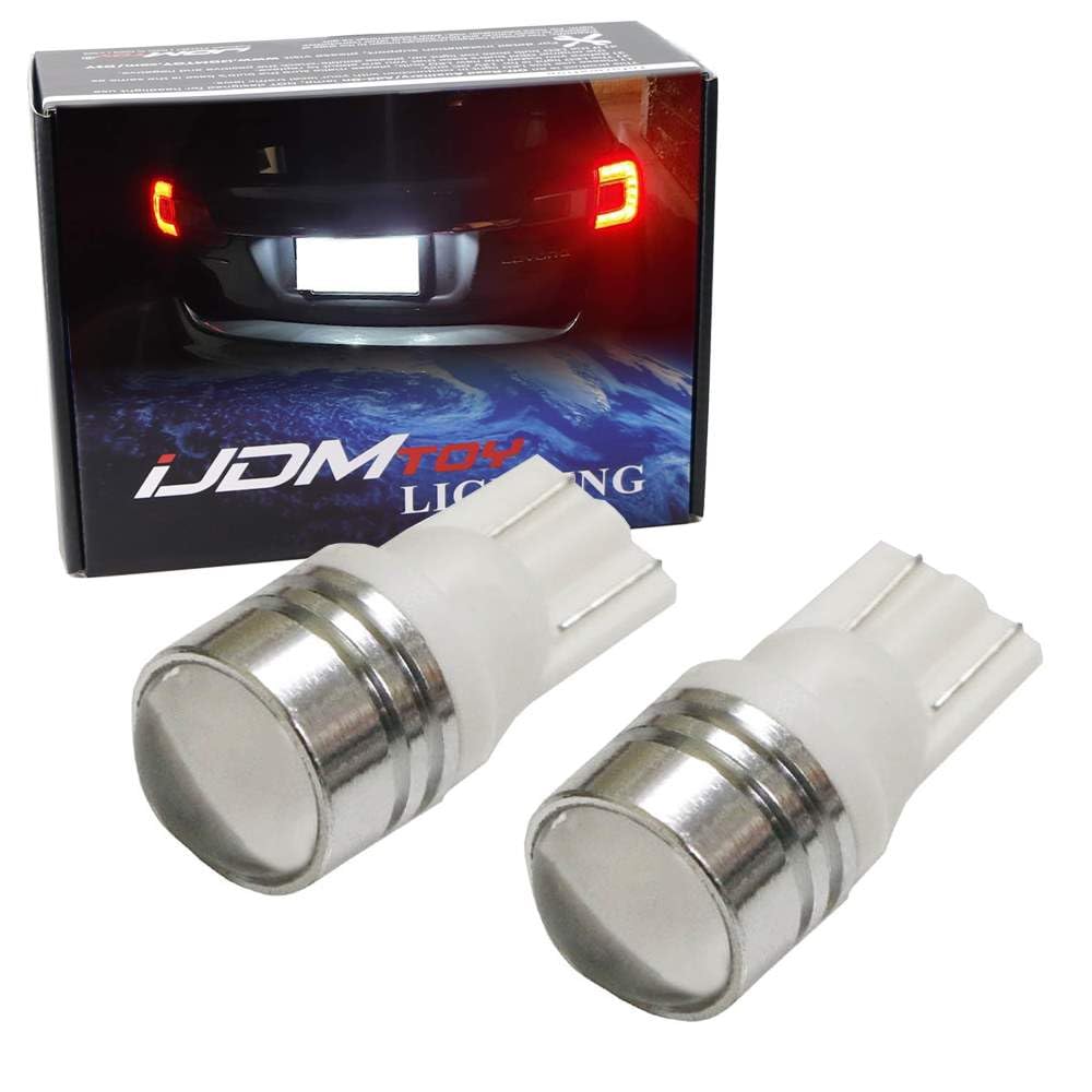 iJDMTOY Xenon White 3-SMD-2835 LED Bulbs - 168 194 2825 W5W Replacement for License Plate Lights, Parking Lights & Interior Dome Lights - Perfect for Car, Truck, SUV & Van Lighting Upgrades
