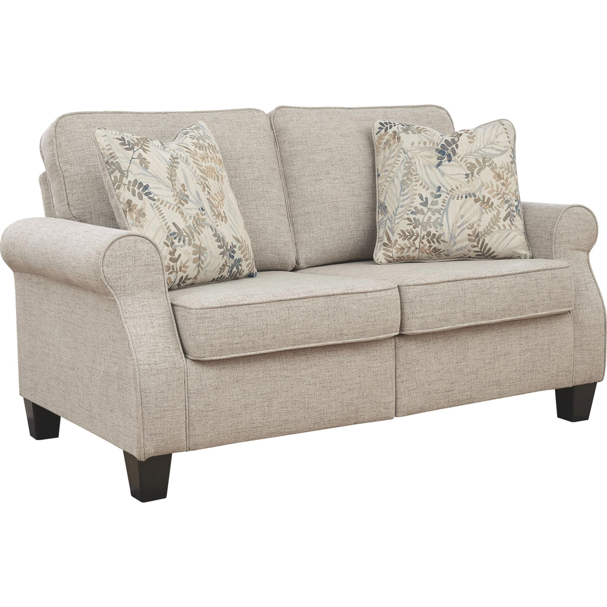 Alessio Loveseat in Sesame - Modern Fabric Sofa for Living Room, Lounge & Small Spaces - Comfortable 2-Seater Couch with Soft Upholstery