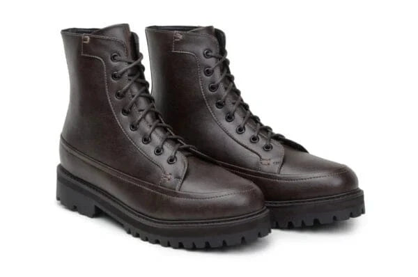 Ingmar Unisex Vegan Leather Lace Up Boots - Comfortable & Stylish Espresso Brown Ankle Boots for Men & Women | Perfect for Casual Outfits, Fall Fashion & Outdoor Activities