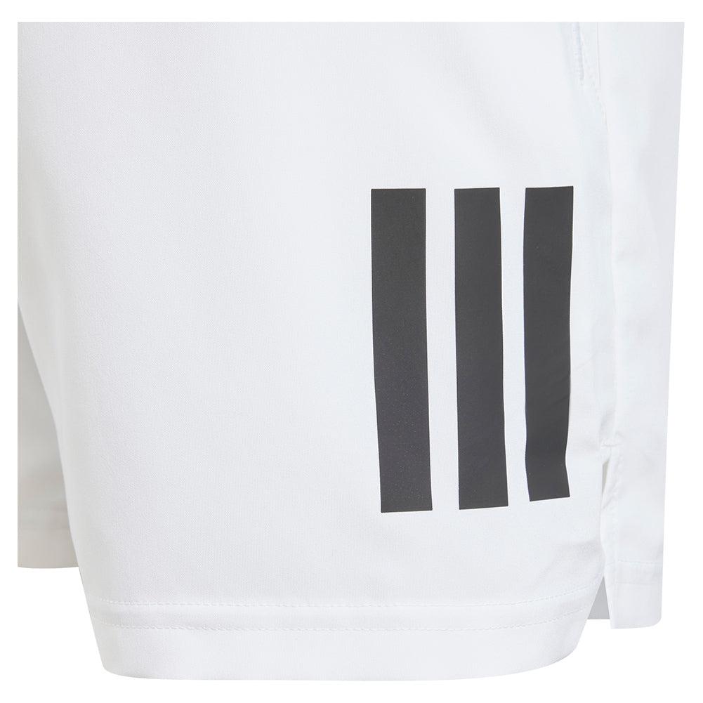 Boys' Club 3 Stripe Tennis Shorts - White Athletic Shorts for Kids | Perfect for Tennis, Gym & Casual Wear
